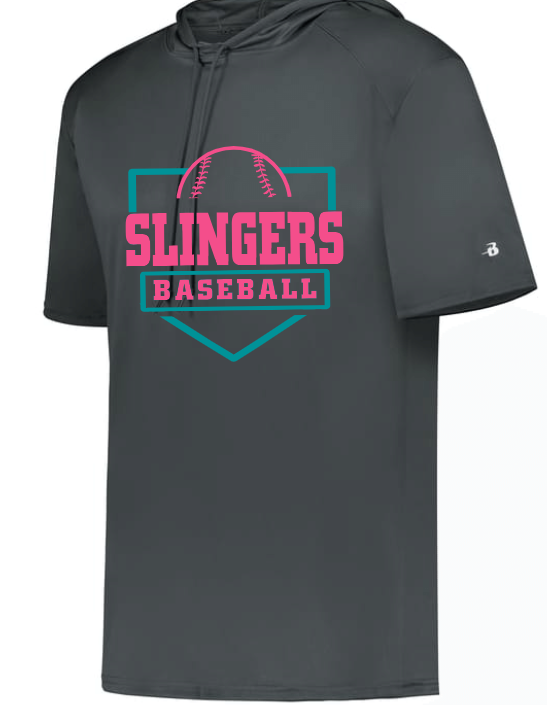 B-Core Short Sleeve Hoodie - Slingers Baseball