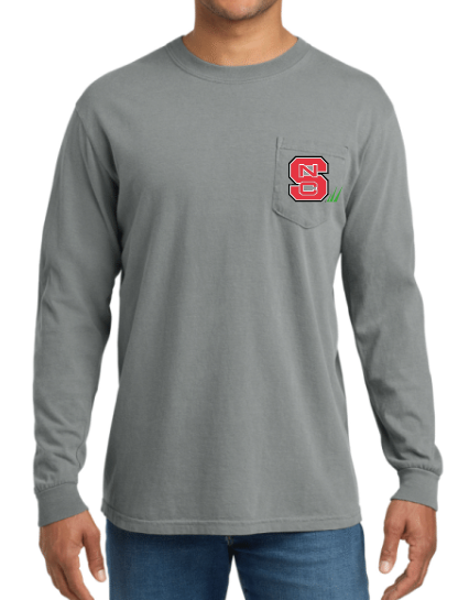 Comfort Colors Pocket L/S Tee- NCSU Turf