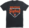 Wolfpack Softball T shirt Design